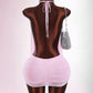 The Lyra Ruched Halter Mini Dress | Lavishly Me