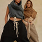 The Remi Shirred Hooded Tank in Brown | Lavishly Me