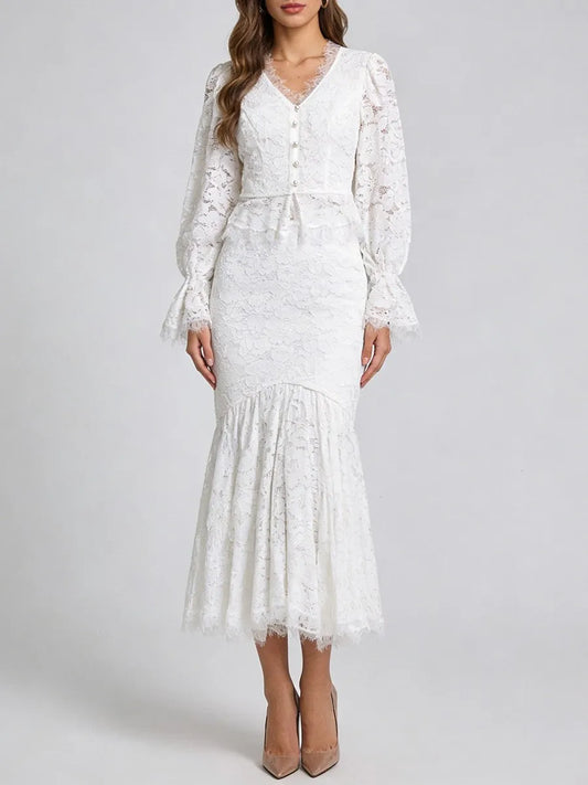 The Verona Sheer Lace Skirt Set from the After Dark at Lavishly Me
