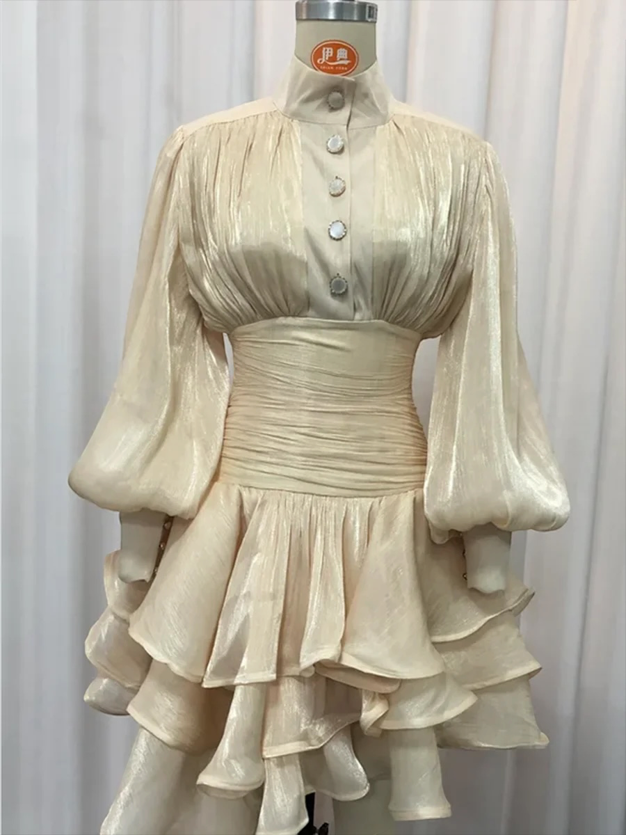 The Emerald Élan Ruffle Dress