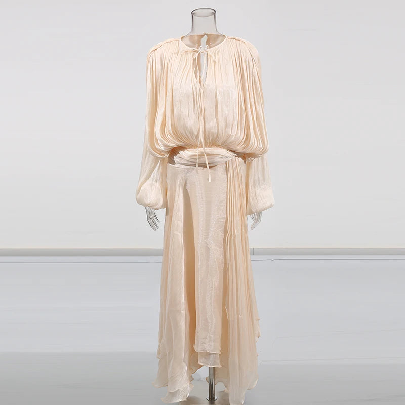 The Juliette Folded Lace-Up Dress