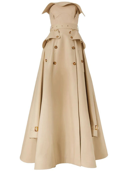 The Belmont Strapless Midi Dress