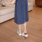 The Capri Button-Front Denim Dress