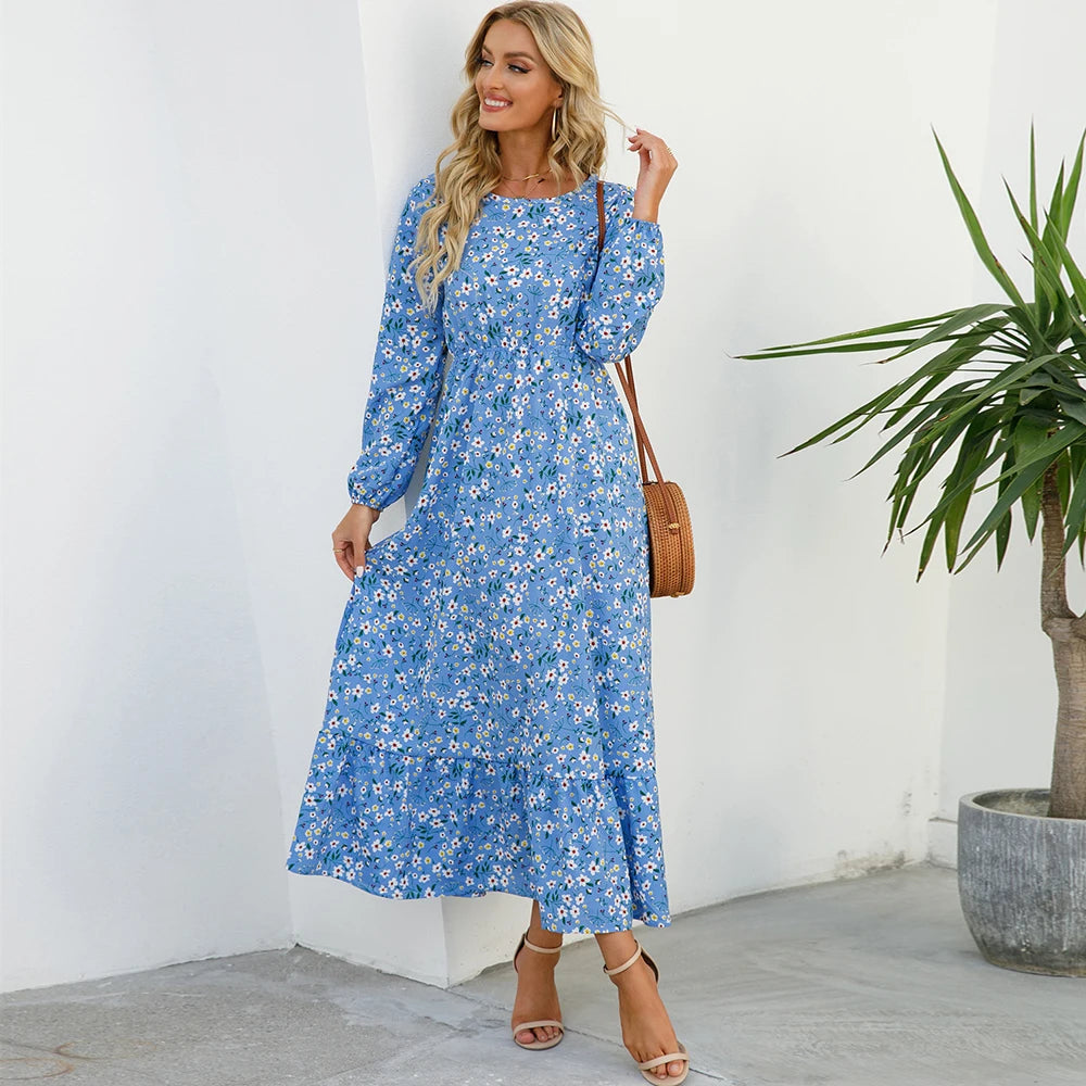 The Marisol Floral Chiffon Midi Dress in 4 | Lavishly Me