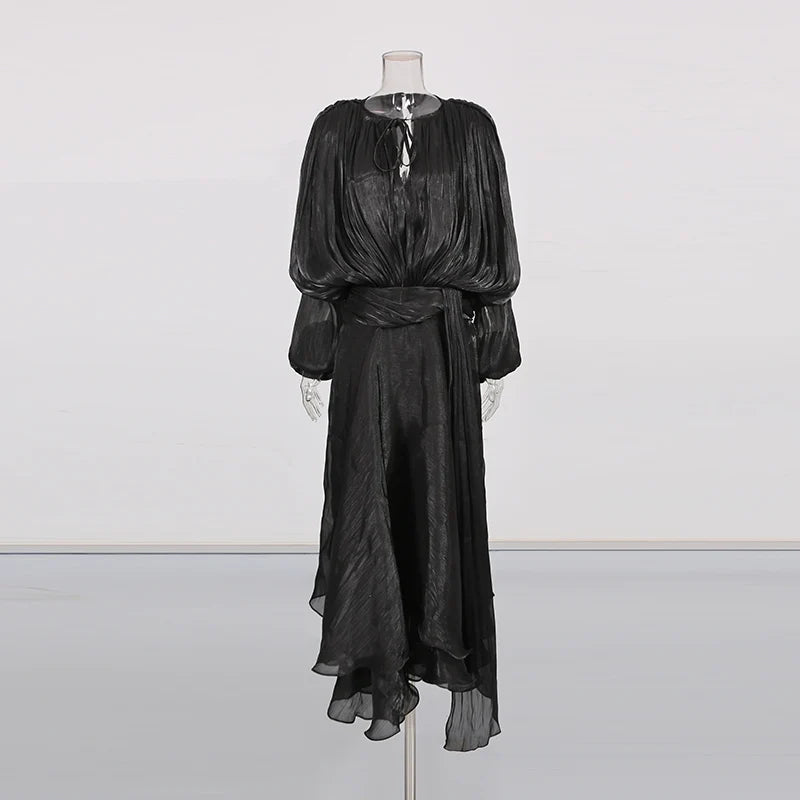 The Juliette Folded Lace-Up Dress