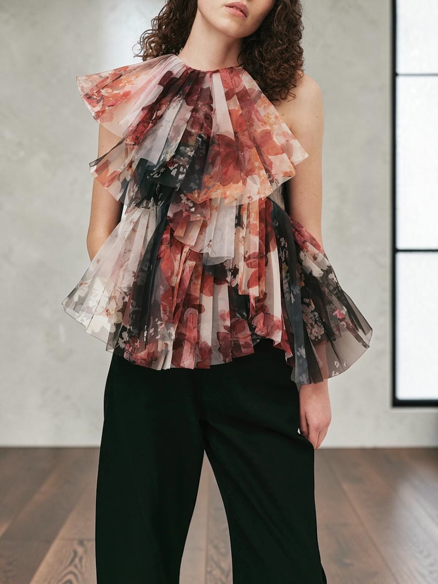 The Estelle Pleated Statement Top from the Soft & Sophisticated at Lavishly Me
