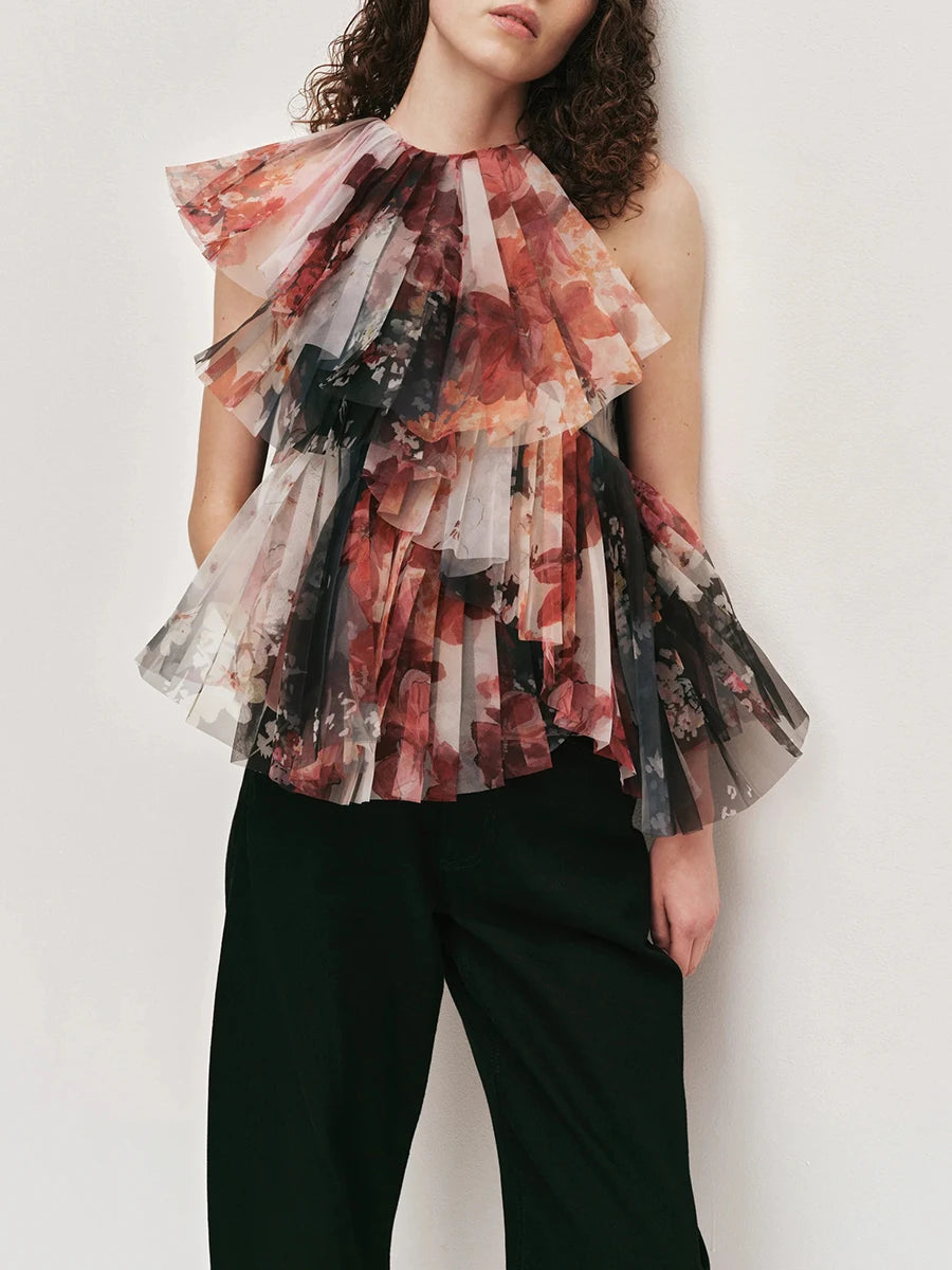 The Monaco High-Neck Statement Blouse from the Soft & Sophisticated at Lavishly Me