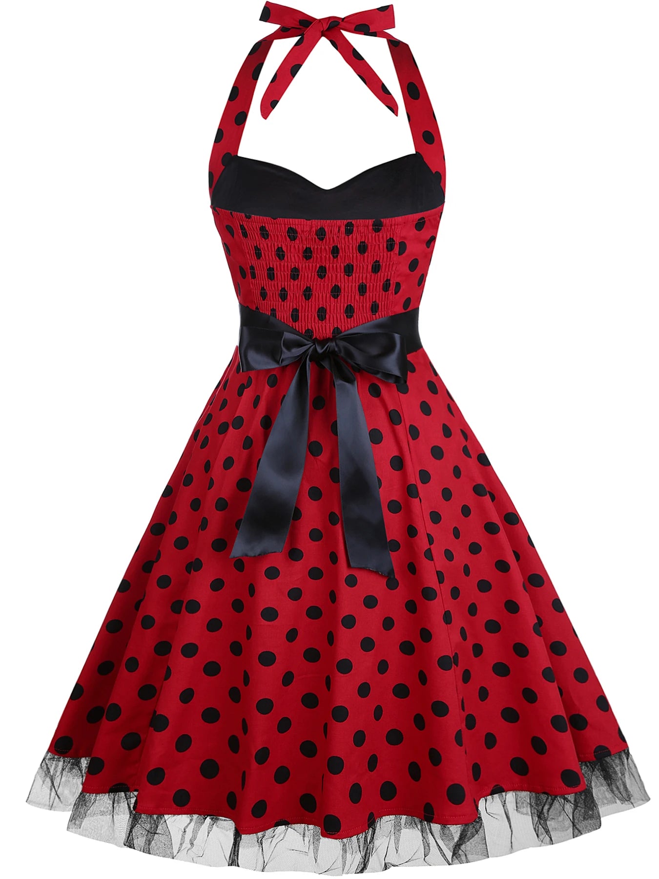 The Audrey Polka Dot Halter Dress from the Date Night Edit at Lavishly Me