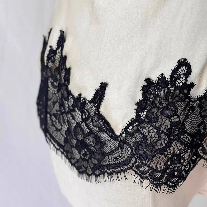 The Verona Lace Colorblock Vest