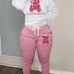 The Leona Bear Print Hooded Luxe Lounge Set