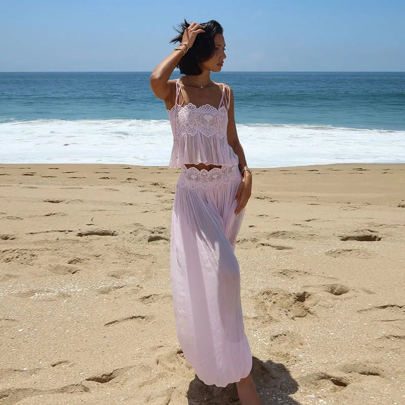 The Amara Lace Wide-Leg Pant Set from the Everyday Luxe at Lavishly Me