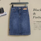 The Soho Split Denim Skirt