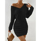The Valentina V-Neck Pencil Mini Dress