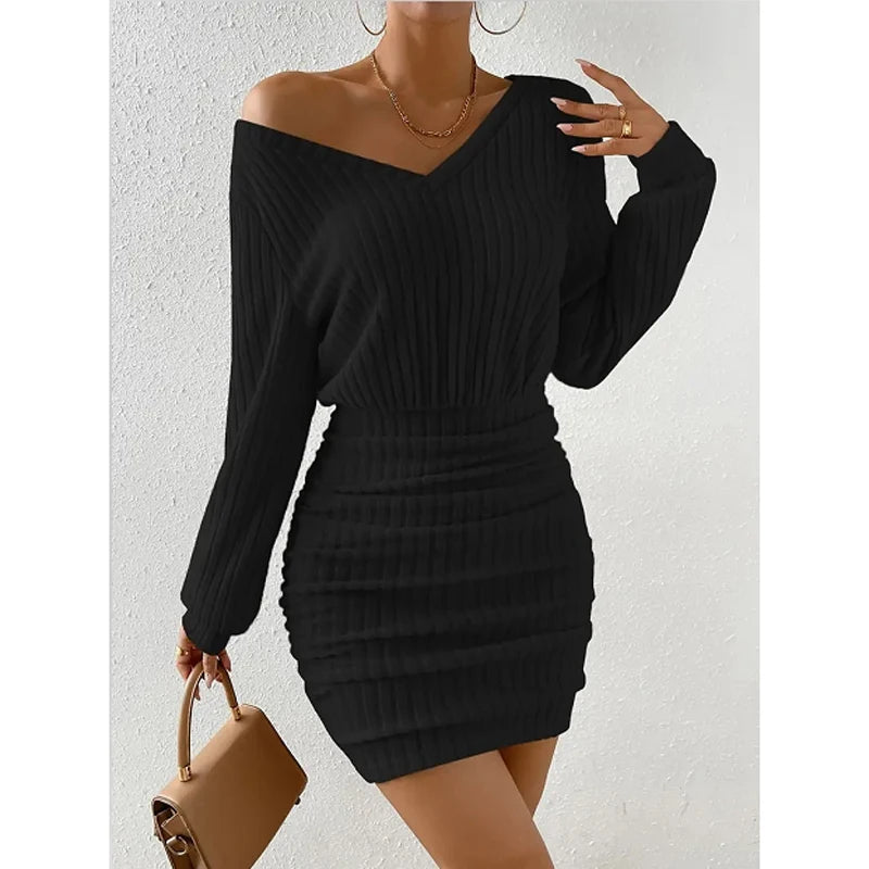 The Valentina V-Neck Pencil Mini Dress
