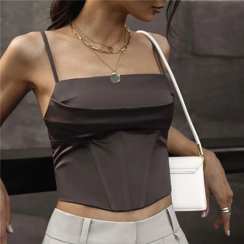 The Valencia Lace-Up Crop Top