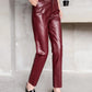 The Verity Leather Pants in 715 Blue haze | Lavishly Me