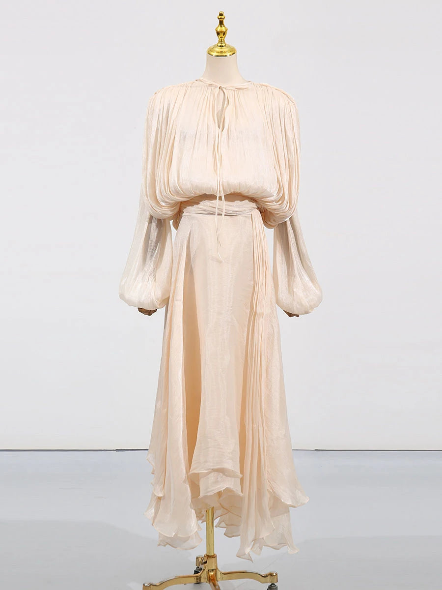 The Juliette Folded Lace-Up Dress