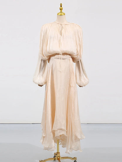The Juliette Folded Lace-Up Dress