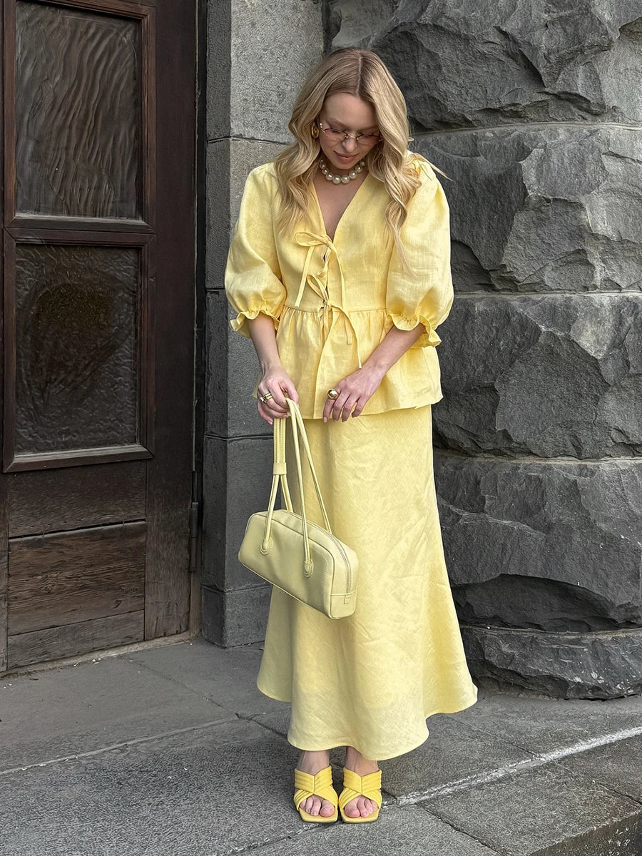 The Savannah Cotton Skirt Set