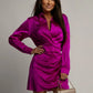 The Rosé Satin Shirt Dress from the Celebration Edit at Lavishly Me