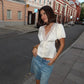 The Rosalie Satin Lace Top from the Soft & Sophisticated at Lavishly Me