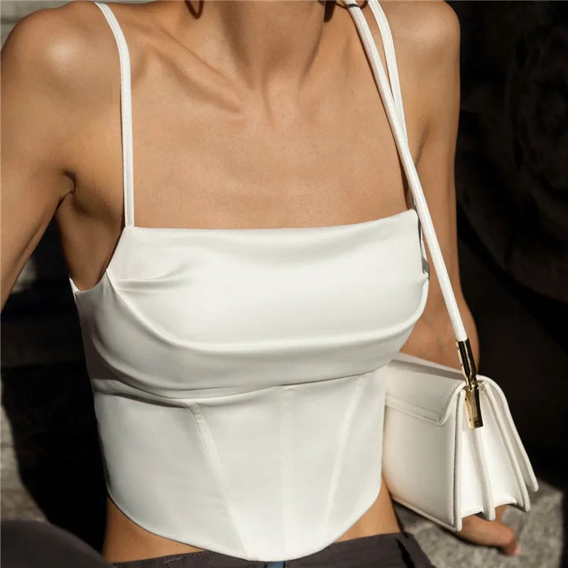 The Valencia Lace-Up Crop Top