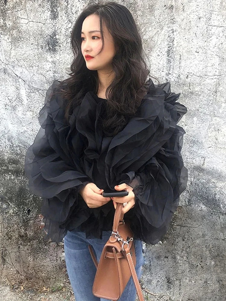The Chantilly Ruffle Chiffon Blouse from the Soft & Sophisticated at Lavishly Me
