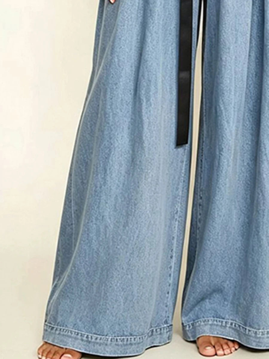 The Sienna Strapless Pockets Wide-Leg Jumpsuit