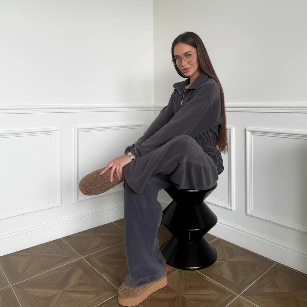 The Sasha Zippers Wide-Leg Jumpsuit