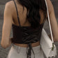 The Valencia Lace-Up Crop Top