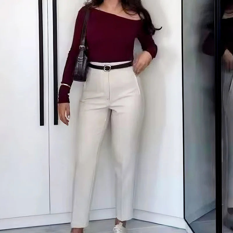 The Sutton High-Waist Cropped Trousers from the Boss Energy at Lavishly Me