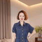 The Capri Button-Front Denim Dress