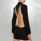 The Celestial Beaded Backless Blazer