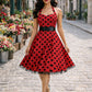 The Audrey Polka Dot Halter Dress from the Date Night Edit at Lavishly Me