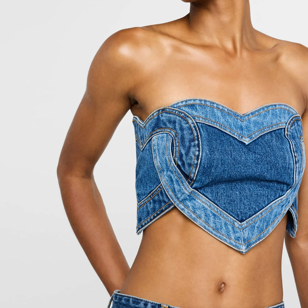 The Arielle Denim Vest & Wide-Leg Set in BLUEVEST | Lavishly Me