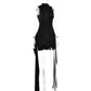 The Sloane Ruched Turtleneck Mini