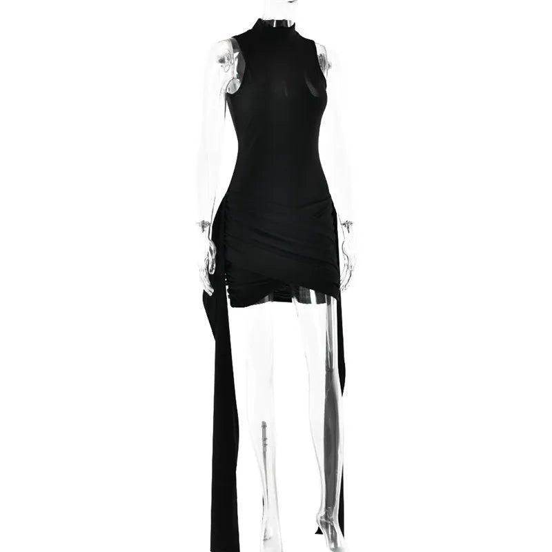 The Sloane Ruched Turtleneck Mini