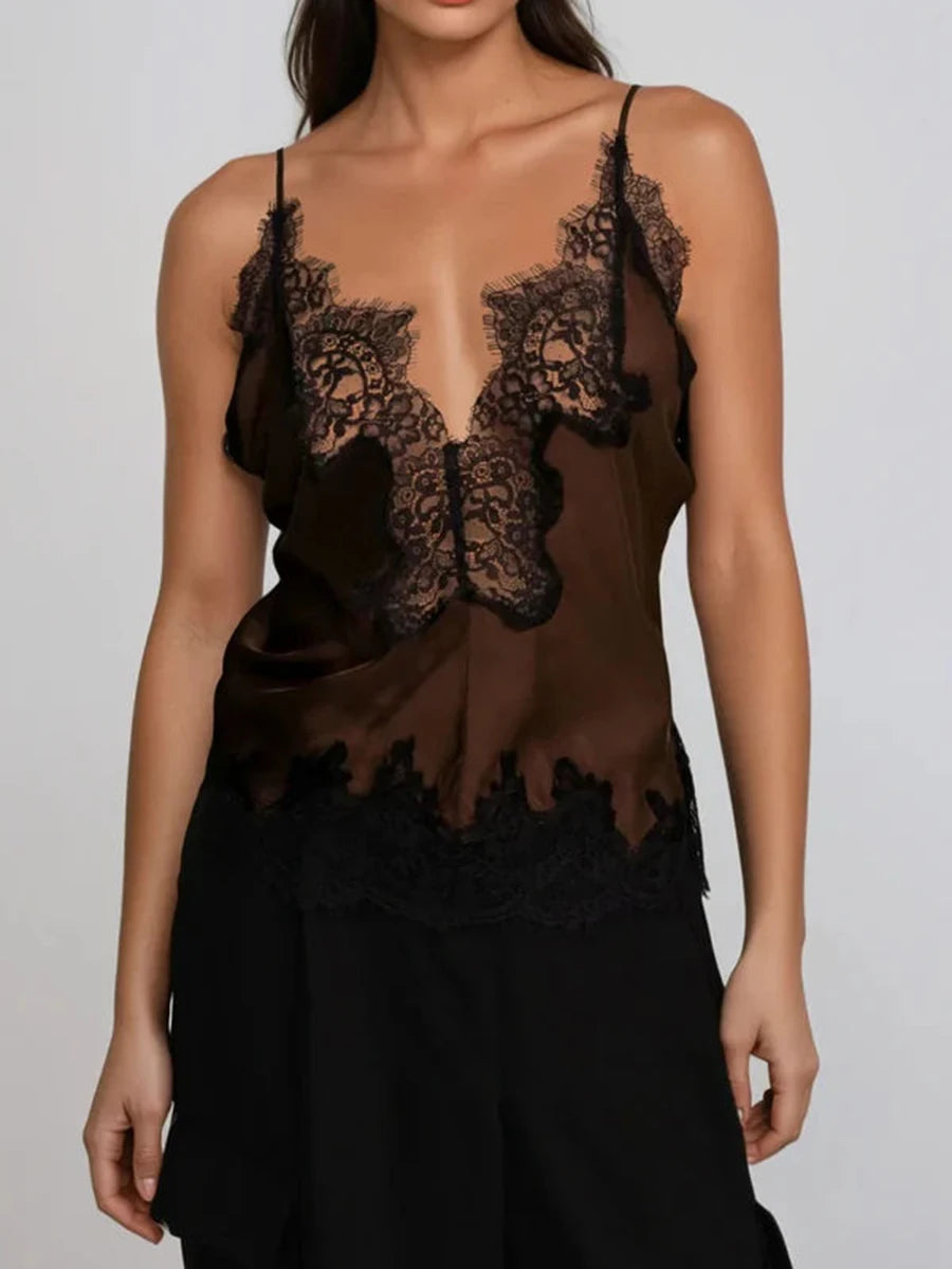 The Verona Lace Colorblock Vest