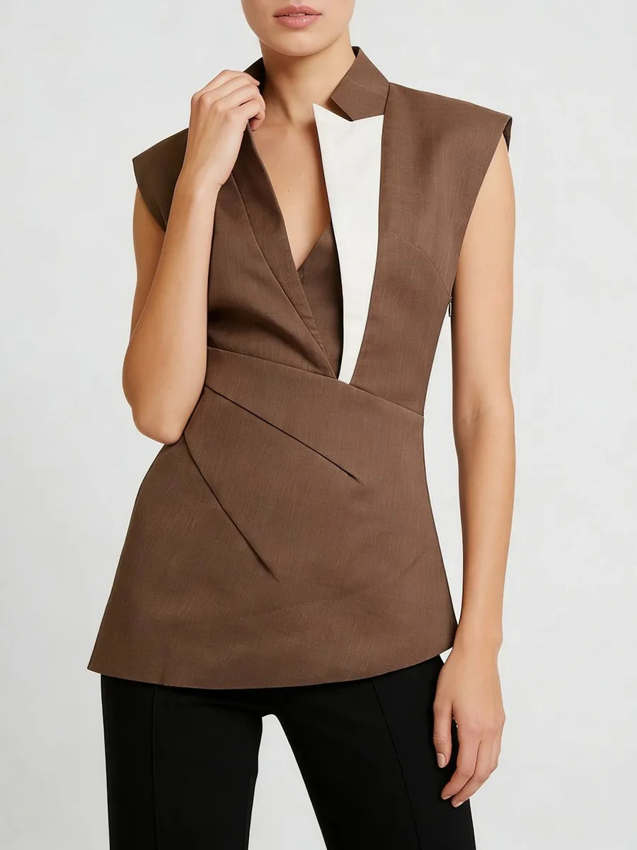 The Avant Colorblock Sculpted Vest from the Boss Energy at Lavishly Me