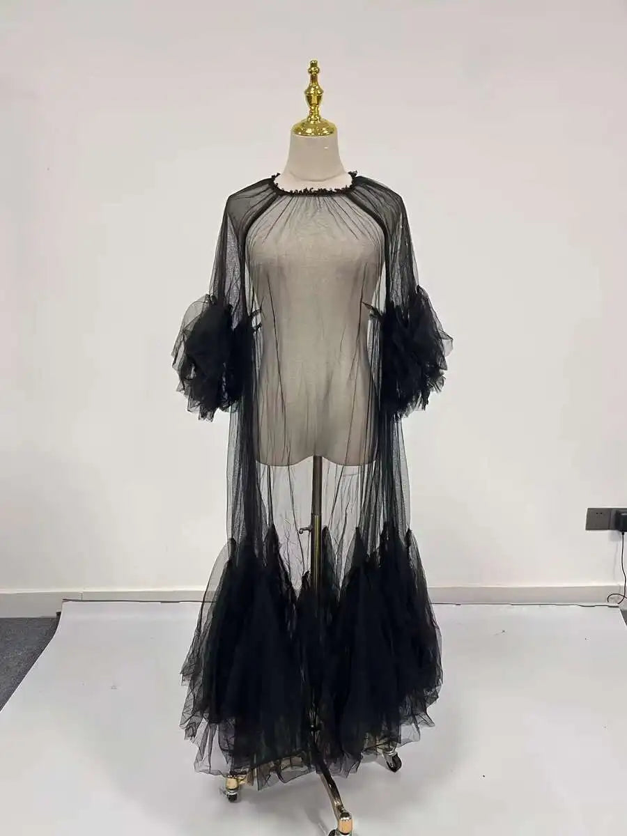 The Monaco Mesh Panel Maxi Dress from the Soft & Sophisticated at Lavishly Me