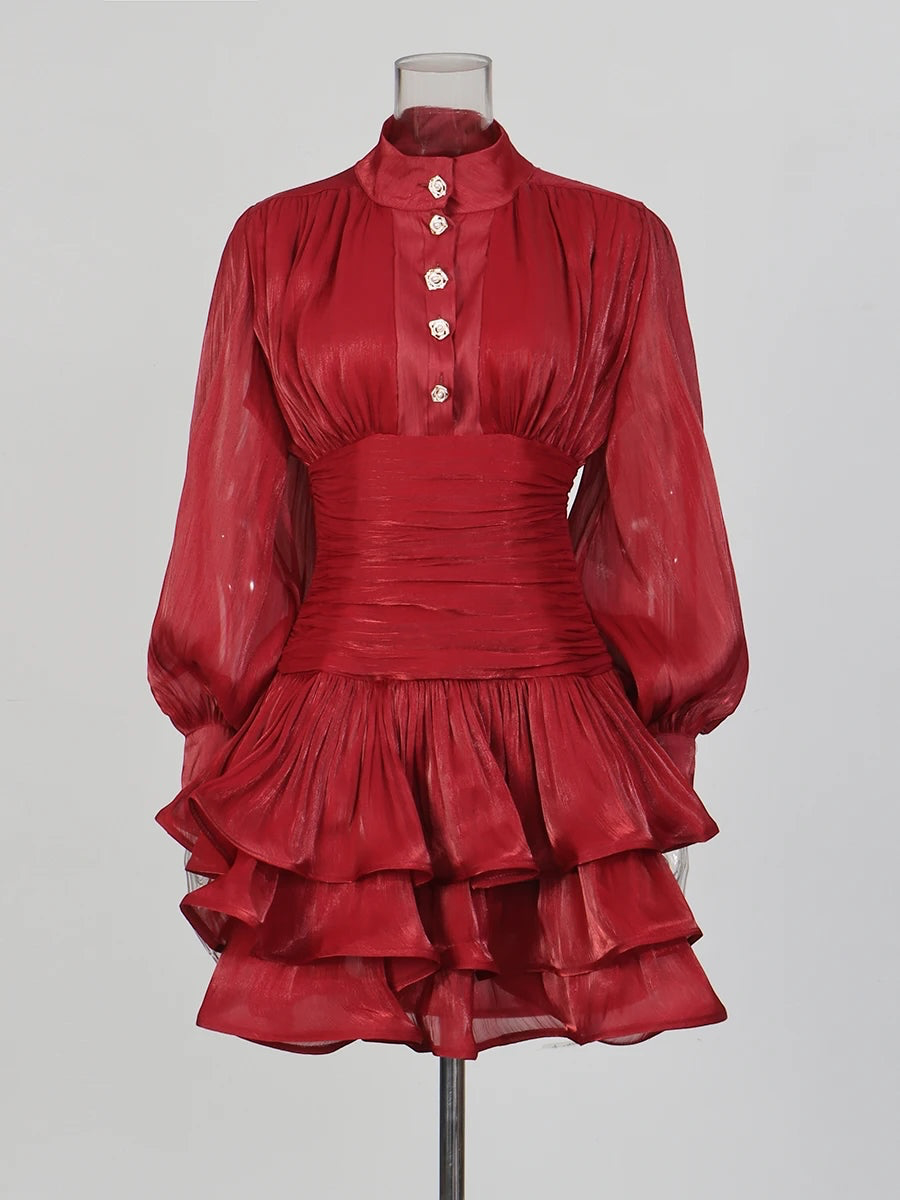 The Emerald Élan Ruffle Dress
