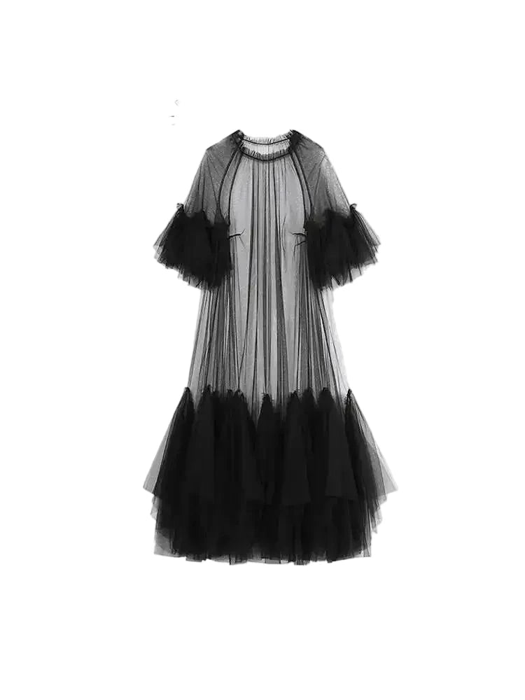 The Monaco Mesh Panel Maxi Dress from the Soft & Sophisticated at Lavishly Me