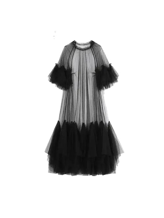 The Monaco Mesh Panel Maxi Dress from the Soft & Sophisticated at Lavishly Me