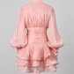 The Emerald Élan Ruffle Dress