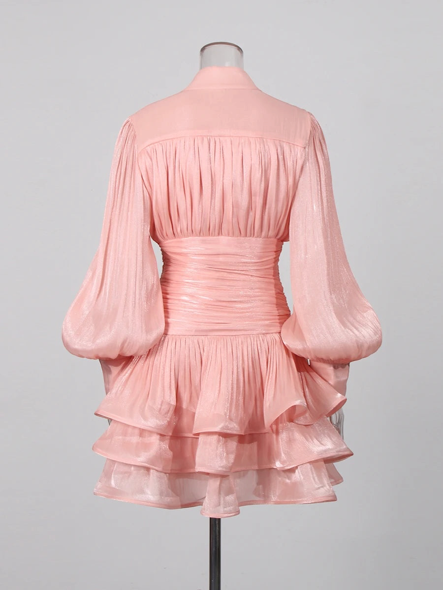 The Emerald Élan Ruffle Dress
