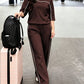 The Lumi Two-Piece Set in Brown | Lavishly Me