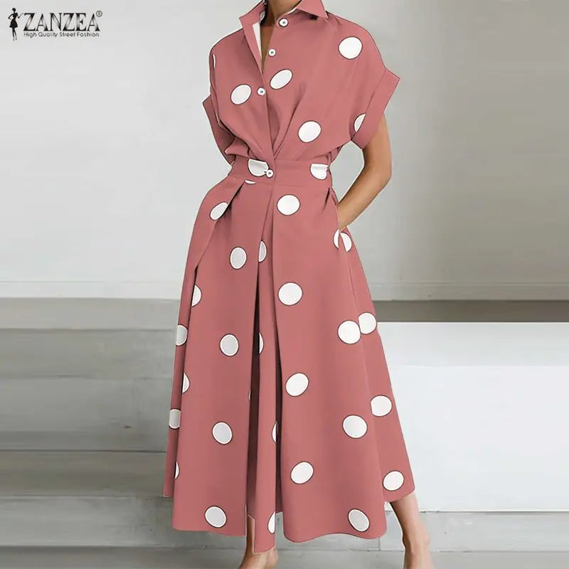 The Paloma Polka-Dot Shirt Dress in XXXL | Lavishly Me