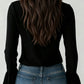 The Rosalie Lace-Trim Bubble-Sleeve Blouse from the Soft & Sophisticated at Lavishly Me