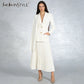 The Victoire Cape Blazer Set from the The White Collection at Lavishly Me