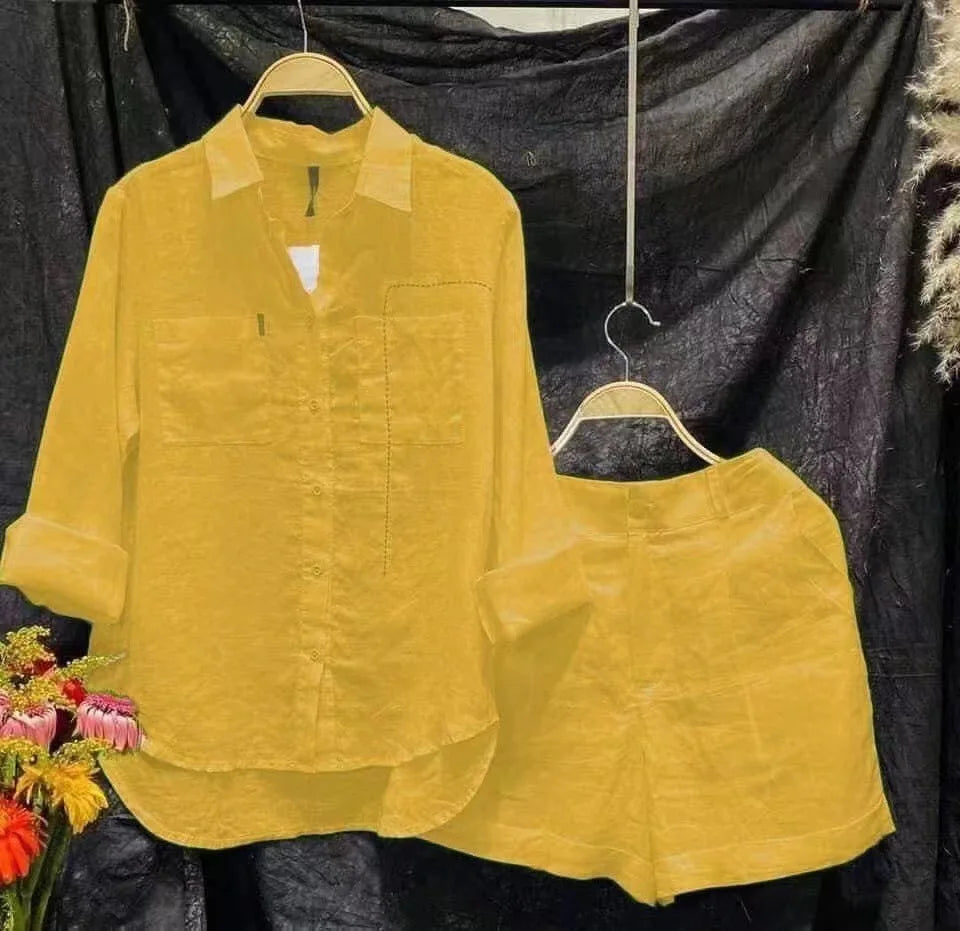 The Whitehaven Linen Shirt Set